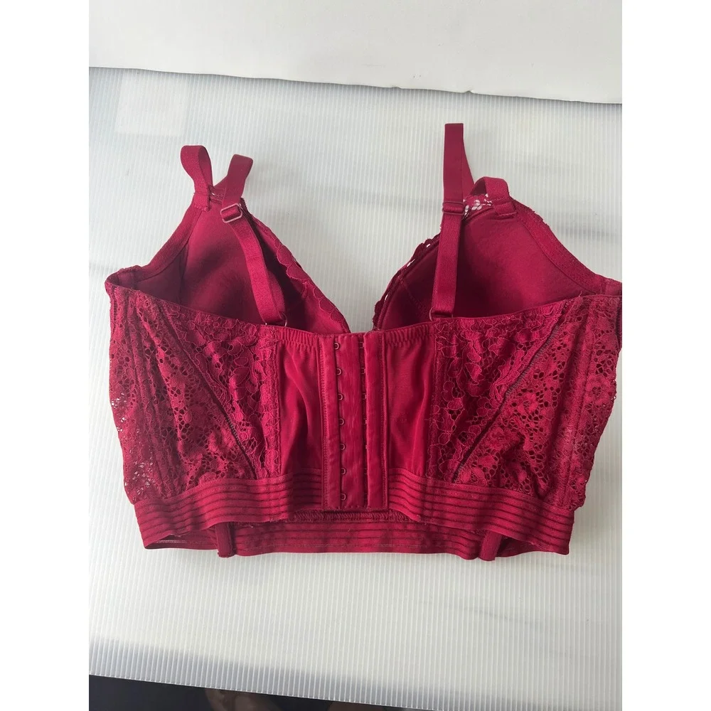 Victoria's Secret‎ Bra sexy plunge Adjustable Straps Hook Back sexy lined 36DD